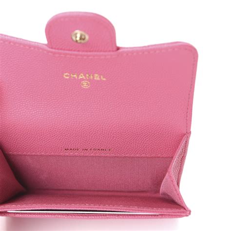 pink chanel credit card holder|Chanel caviar quilted card holder.